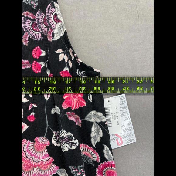 LulaRoe Womens Black Floral Vest Maxi Pink Flowers Sleeveless NWT Size Small - Picture 8 of 11